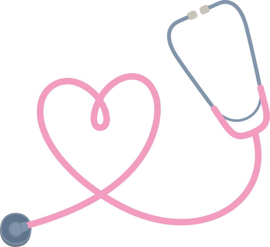 pink stethoscope illustration